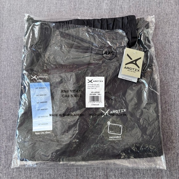 Arctix Mens Storm Rain Pant, Charcoal, Size: 4X - Picture 8 of 9